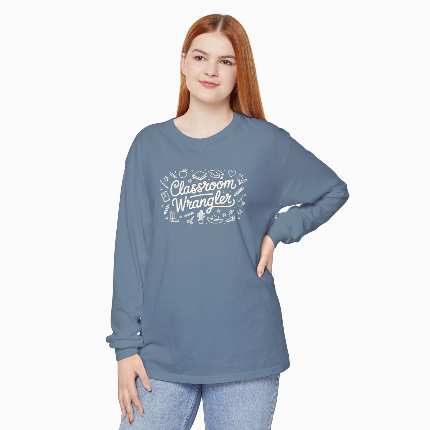 Classroom Wrangler Comfort Colors Long Sleeve T-Shirt