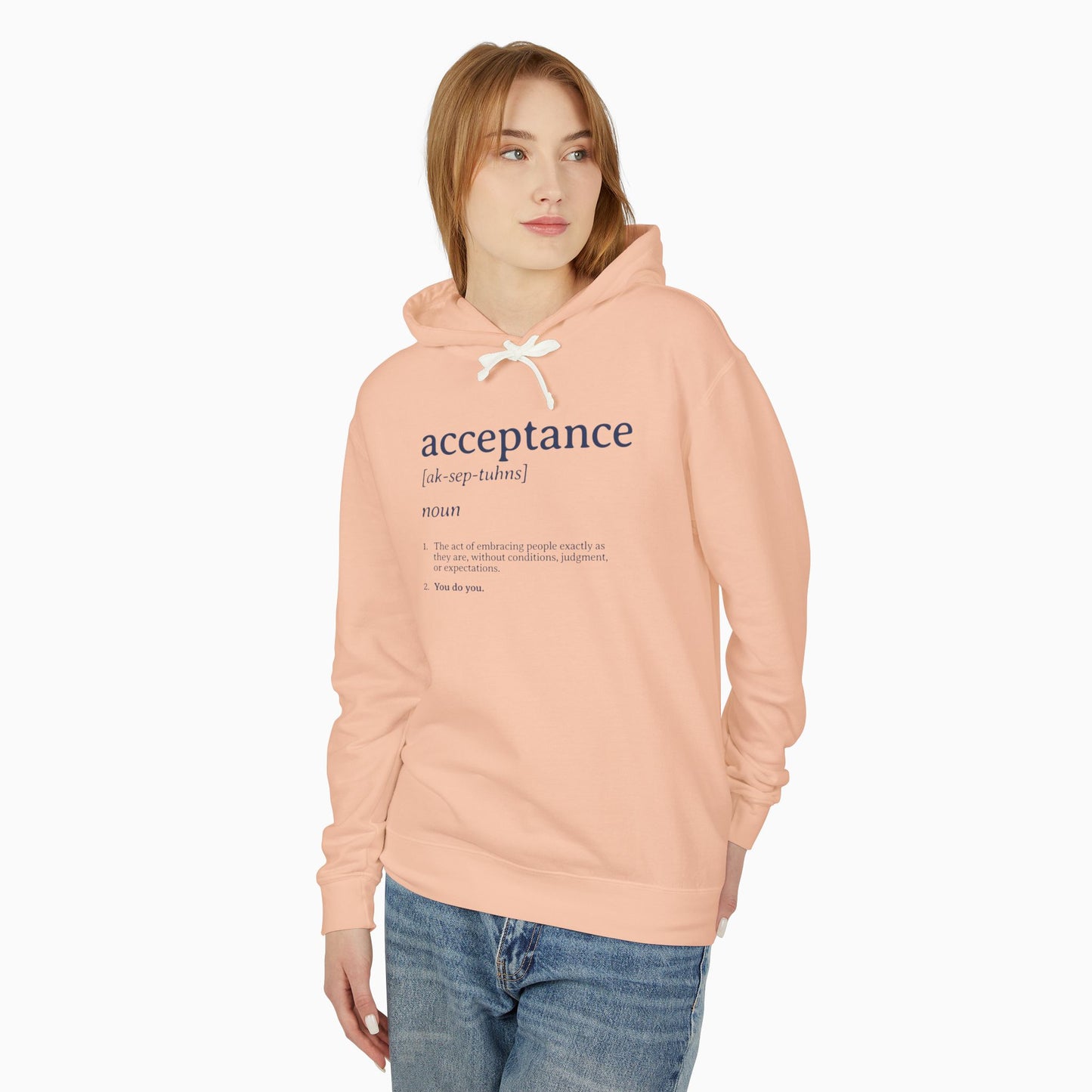 Acceptance Definition Comfort Colors Lightweight Hoodie