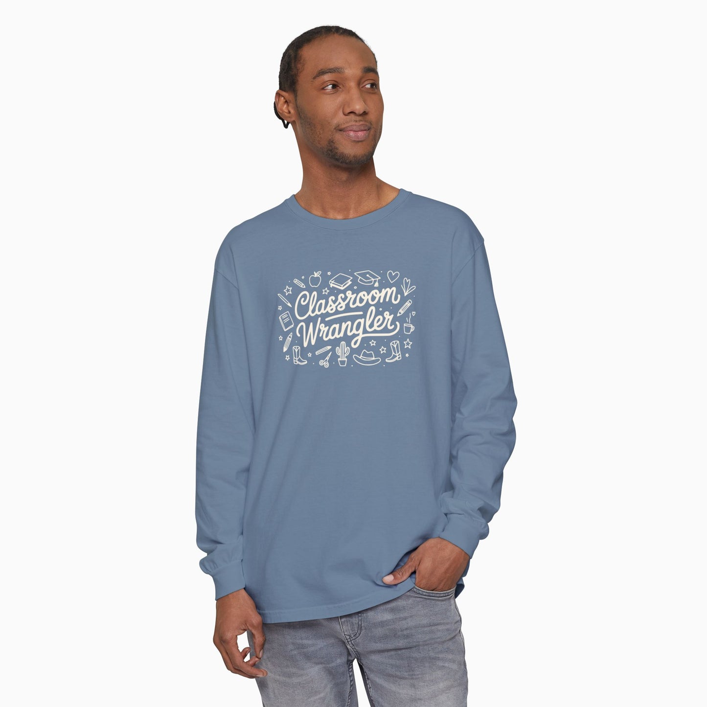 Classroom Wrangler Comfort Colors Long Sleeve T-Shirt