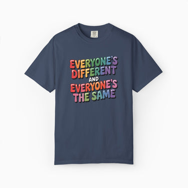 Autism T-Shirt - Everyone's Different and Everyone's the Same Comfort Colors Tee - Daily Bloom