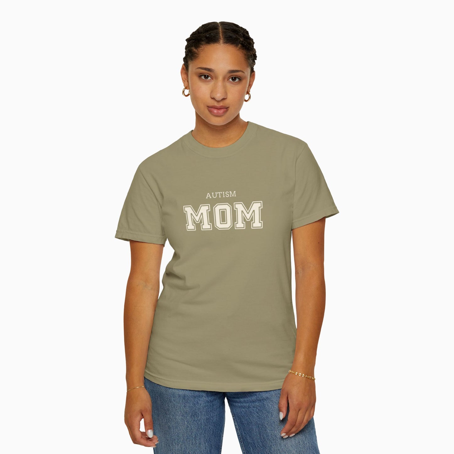 Autism Mom College Comfort Colors Tee