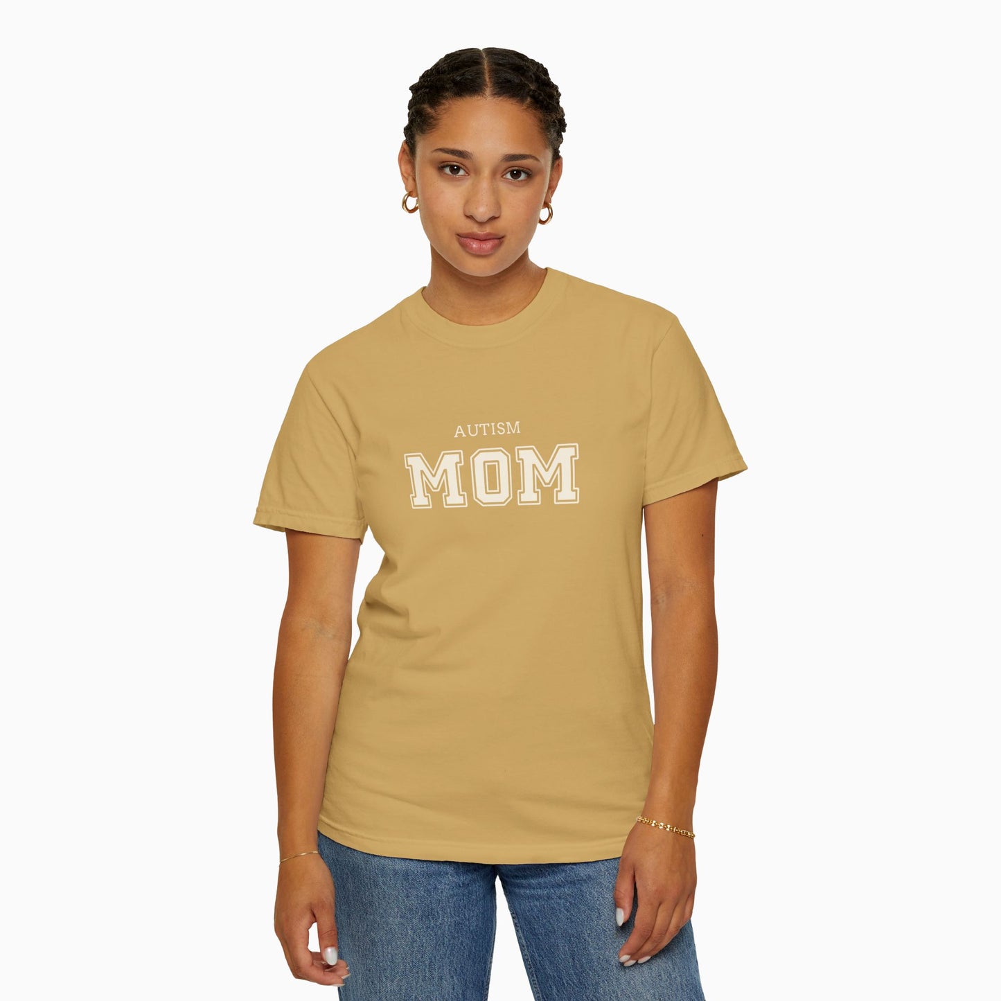 Autism Mom College Comfort Colors Tee