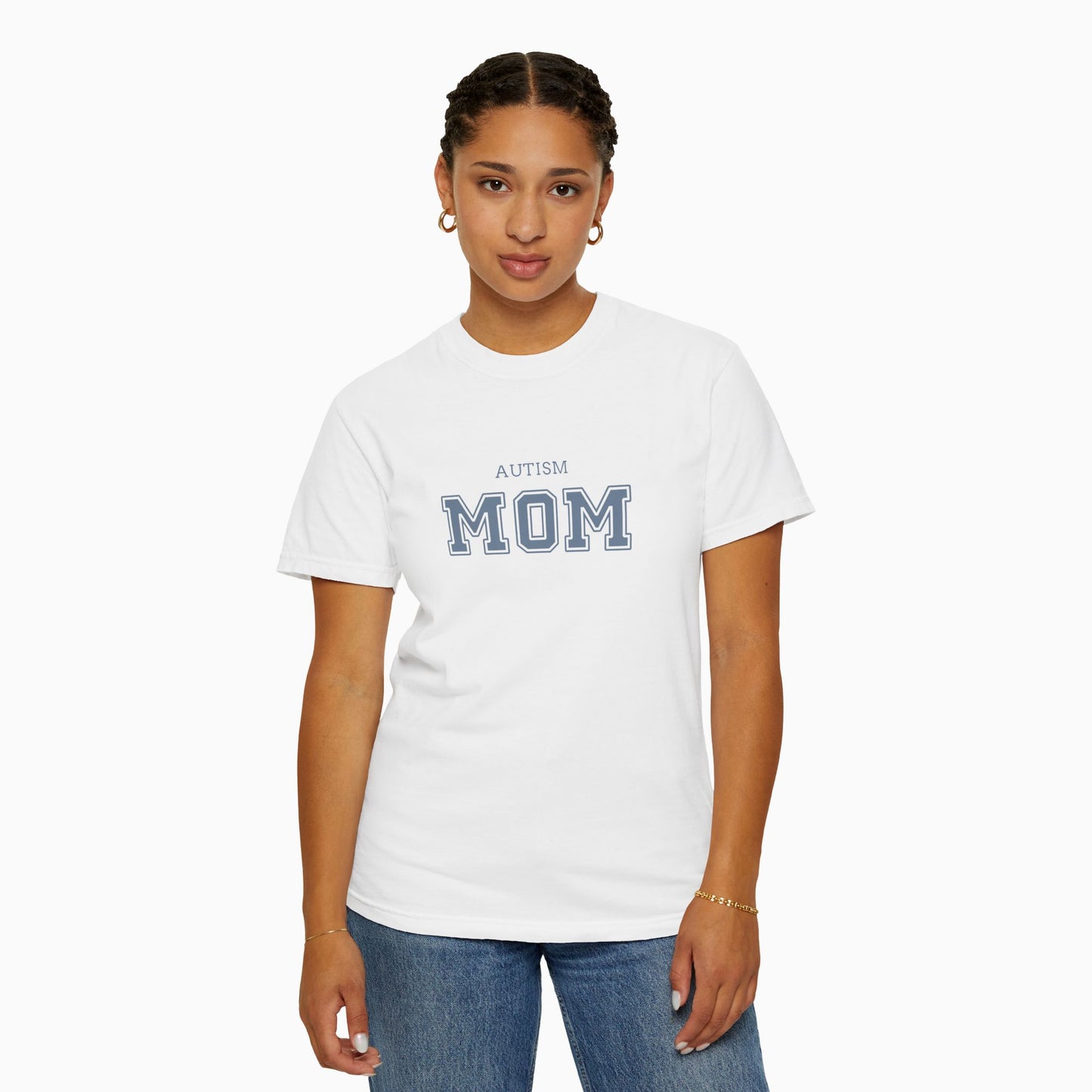 Autism Mom College Comfort Colors Tee