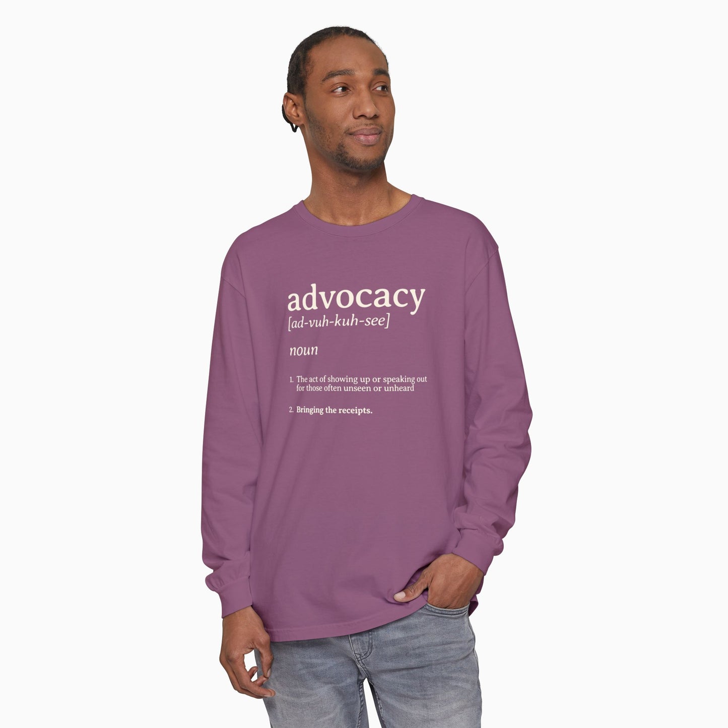Advocacy Definition Comfort Colors Long Sleeve T-Shirt
