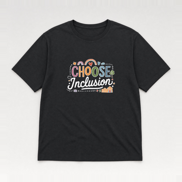Choose Inclusion Tee Black t-shirt, front