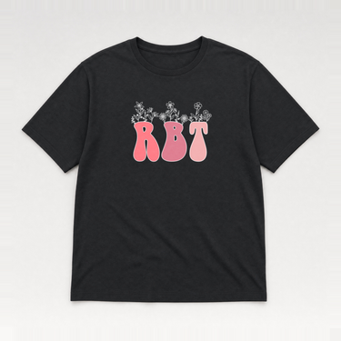 RBT Wildflowers Tee Black t-shirt, front