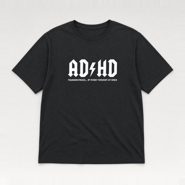 AD/HD Thunderstruck Tee Black t-shirt, front