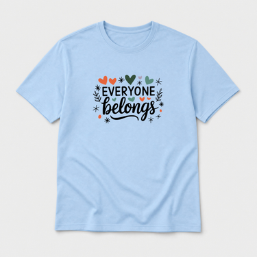 Everyone Belongs Tee Light Blue t-shirt, front