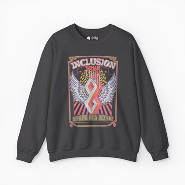 Autism Sweatshirt - Inclusion Tour Tag Free Sweatshirt - Daily Bloom