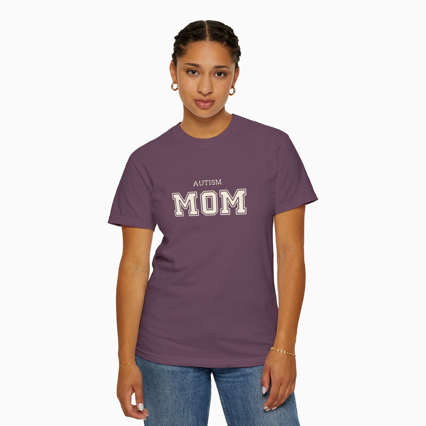 Autism Mom College Comfort Colors Tee