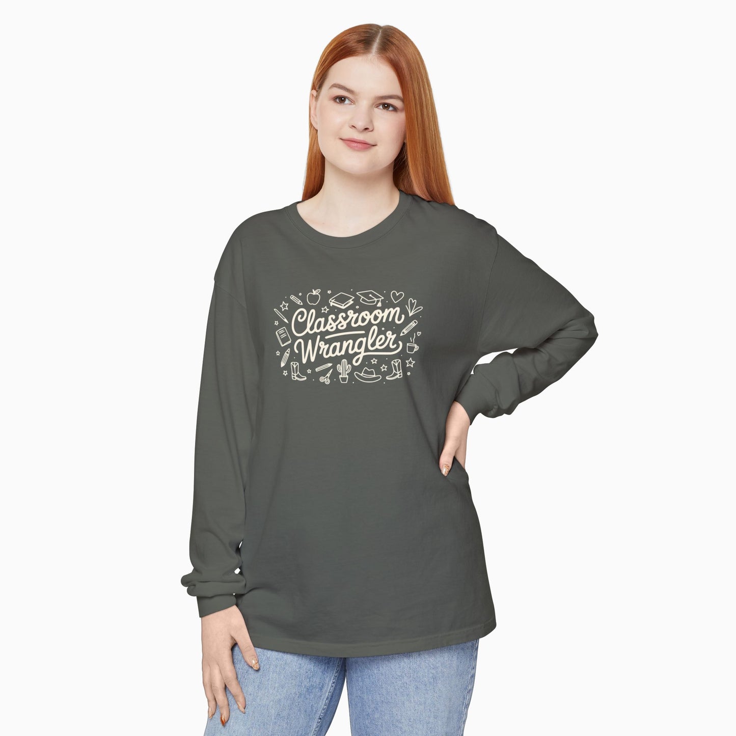 Classroom Wrangler Comfort Colors Long Sleeve T-Shirt