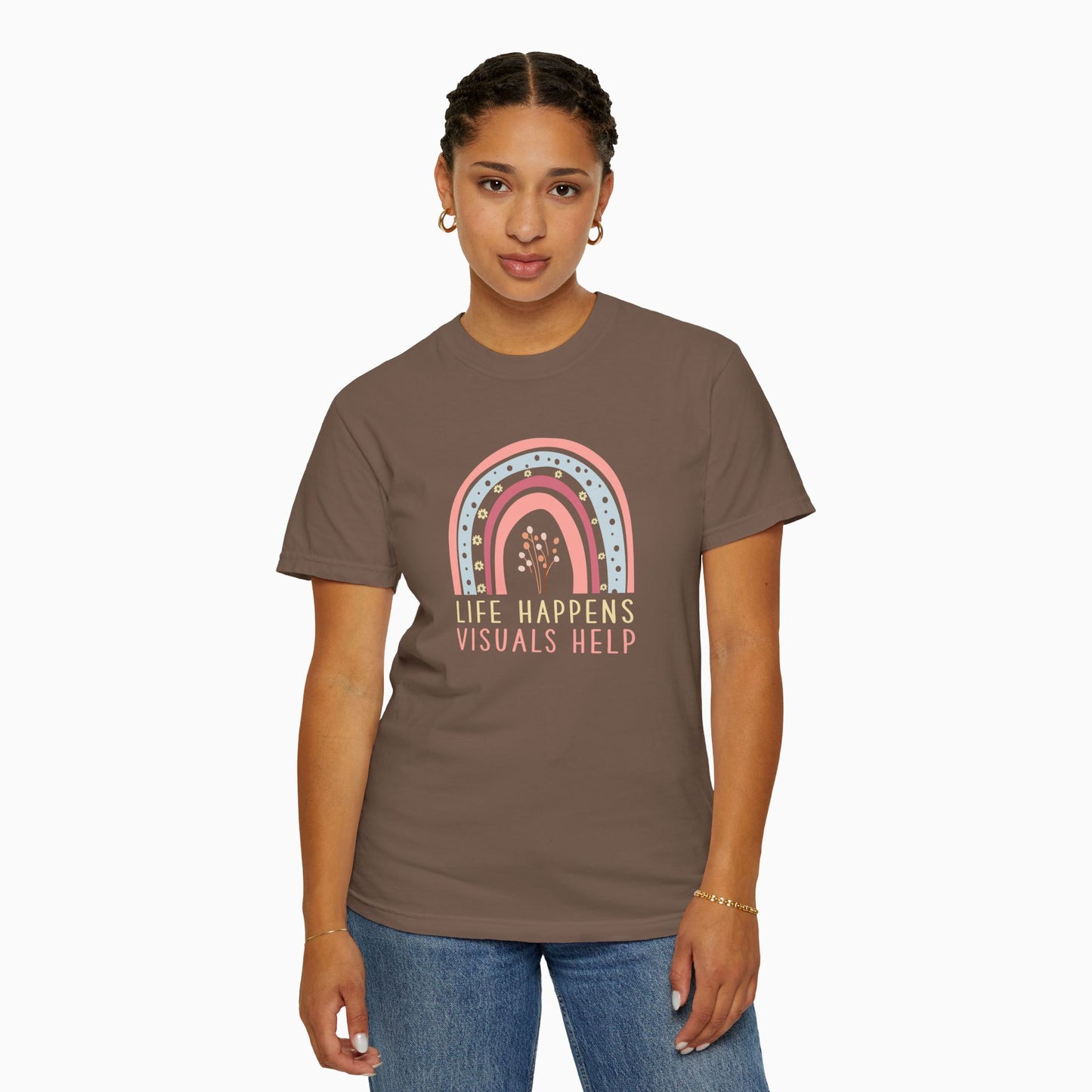 Life Happens Visuals Helps Comfort Colors Tee