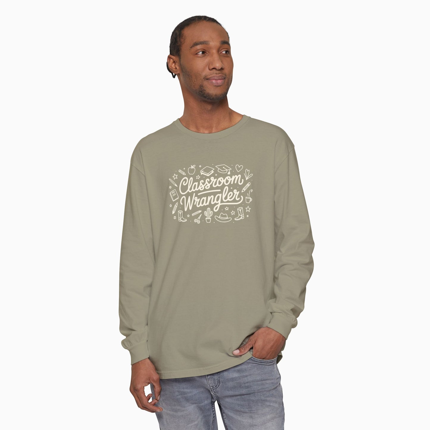 Classroom Wrangler Comfort Colors Long Sleeve T-Shirt