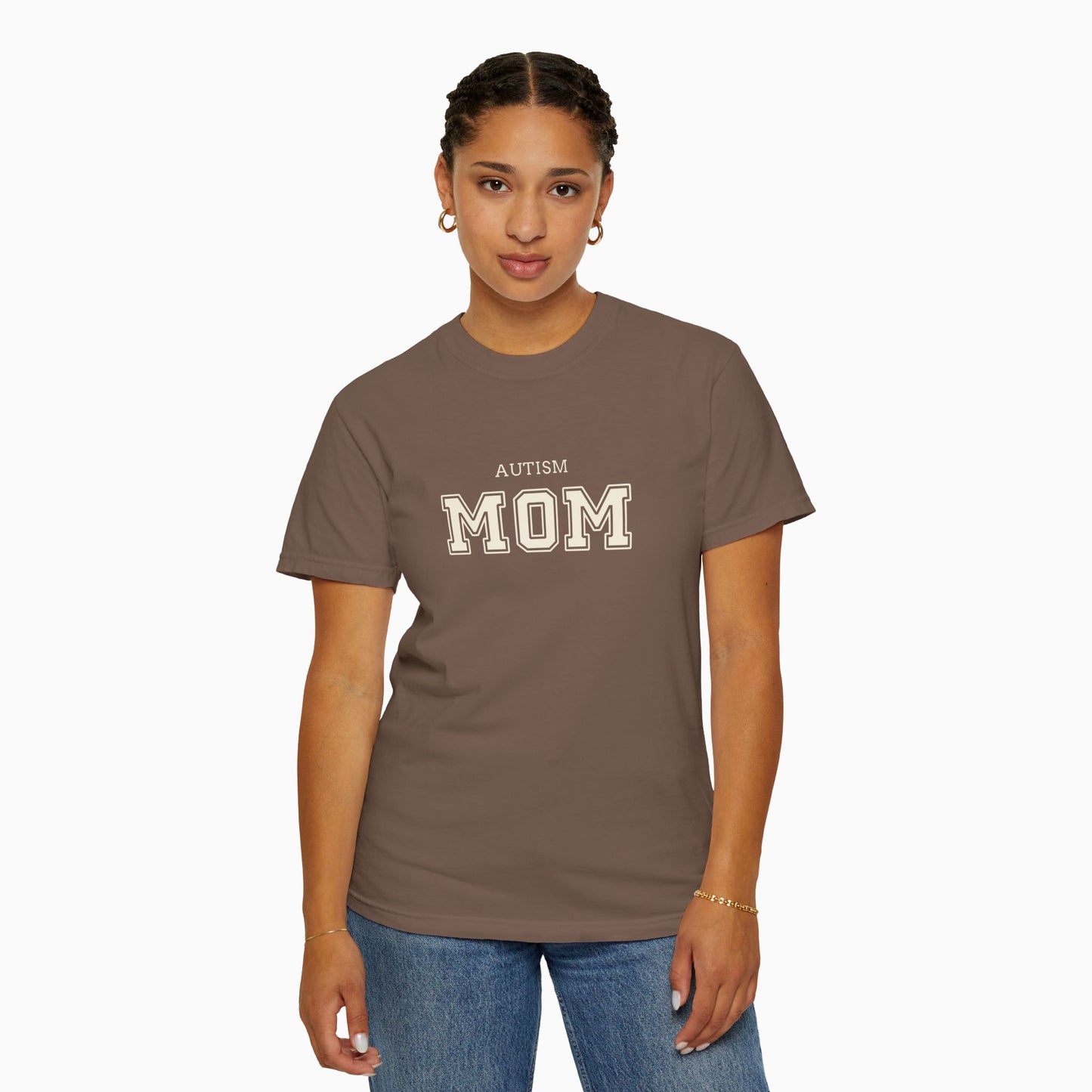 Autism Mom College Comfort Colors Tee