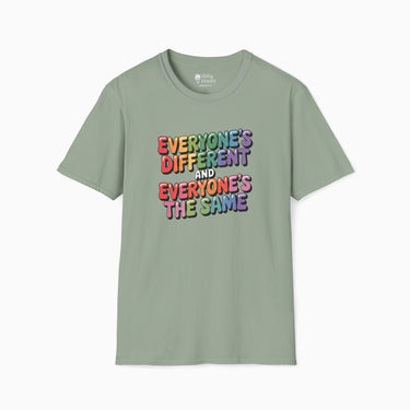 Autism T-Shirt - Everyone's Different and Everyone's the Same Tag - Free Tee - Daily Bloom
