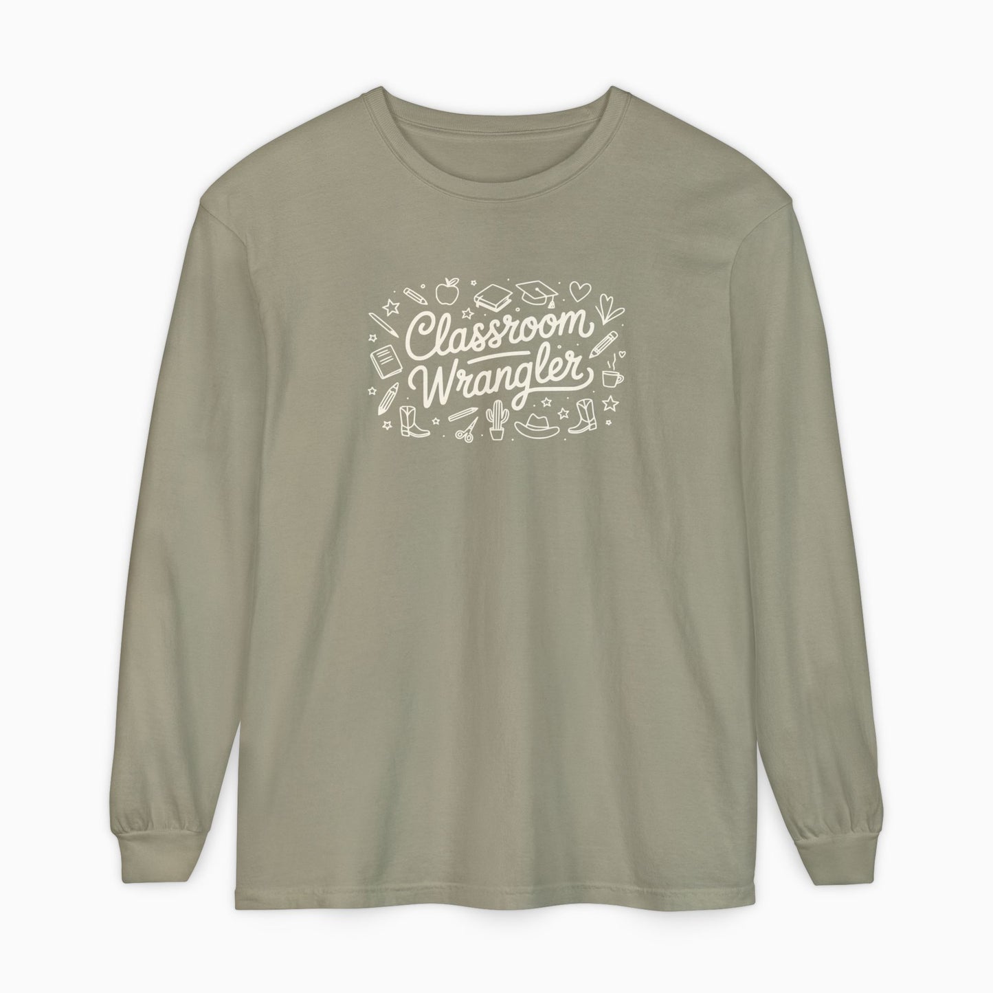 Classroom Wrangler Comfort Colors Long Sleeve T-Shirt