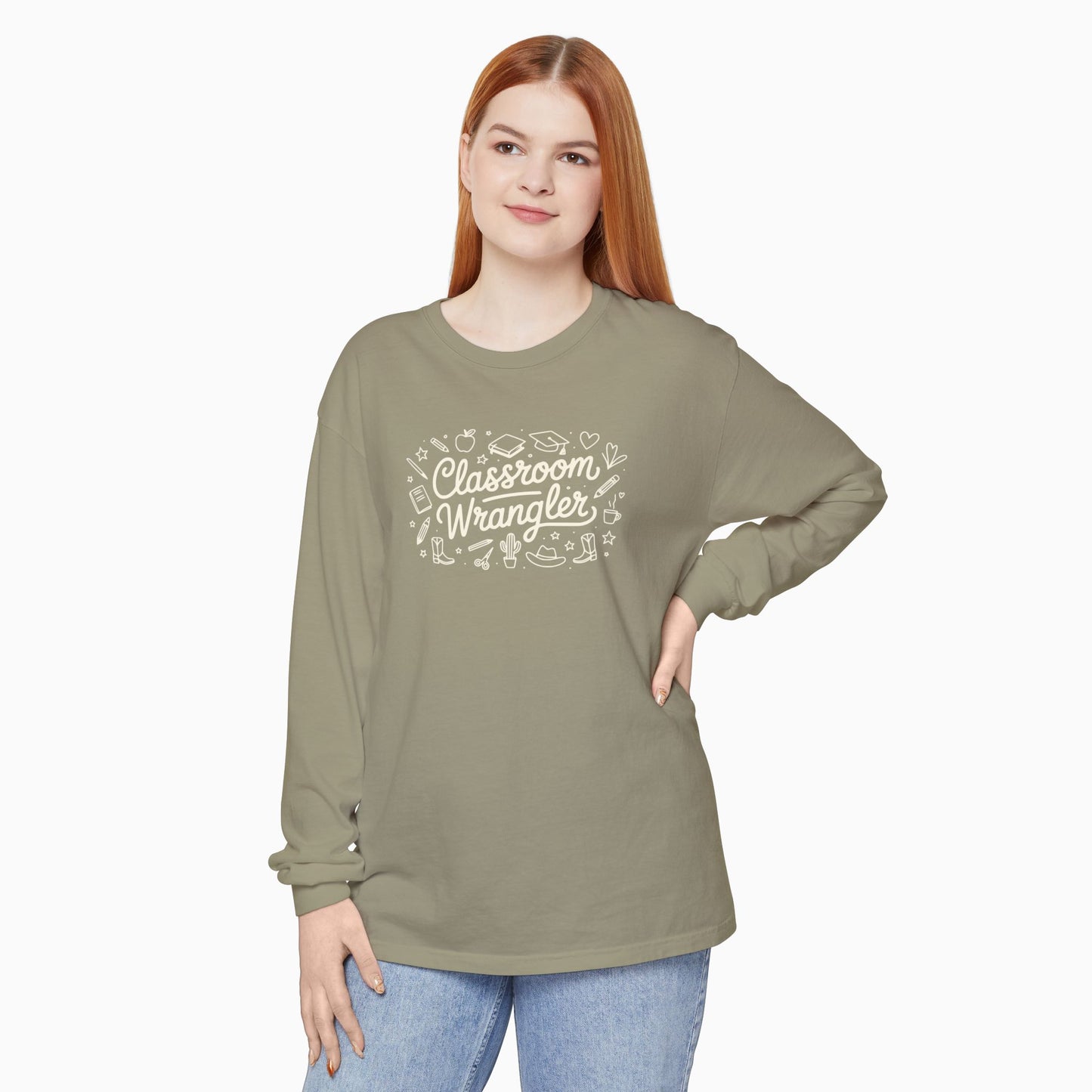 Classroom Wrangler Comfort Colors Long Sleeve T-Shirt