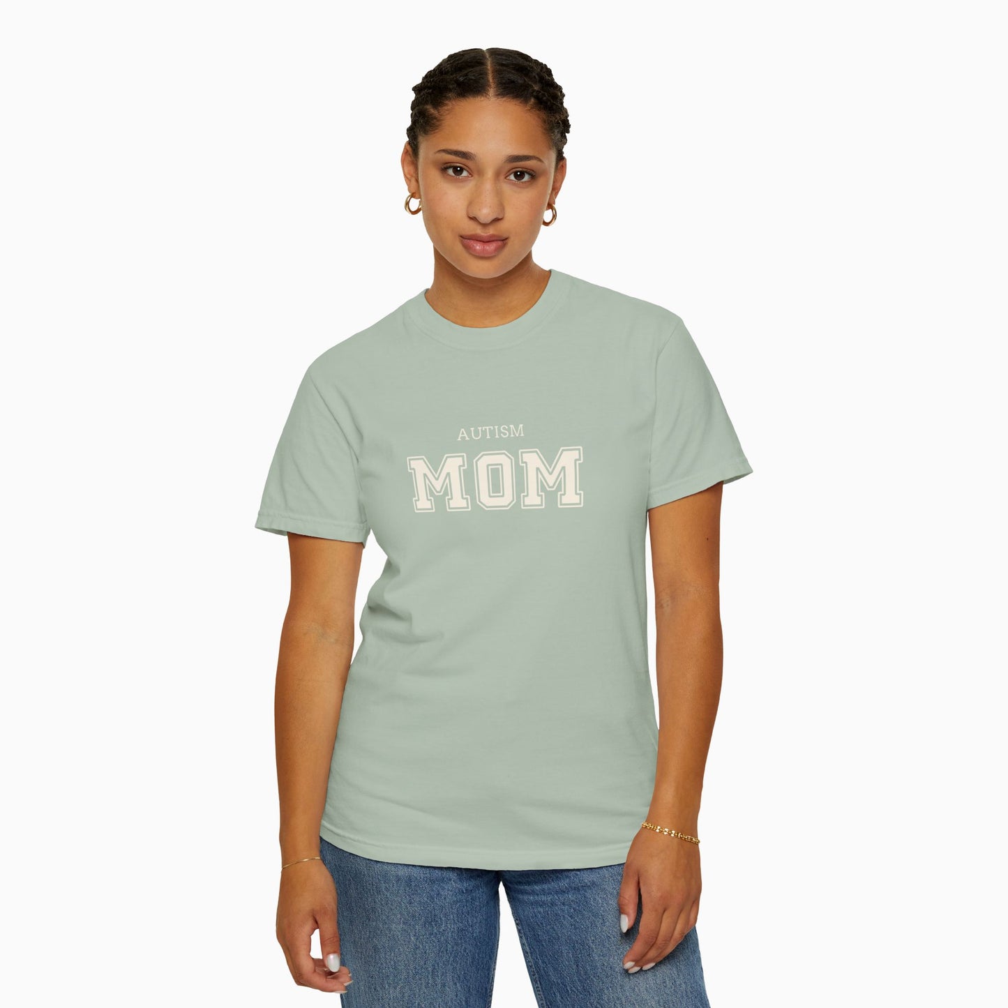 Autism Mom College Comfort Colors Tee
