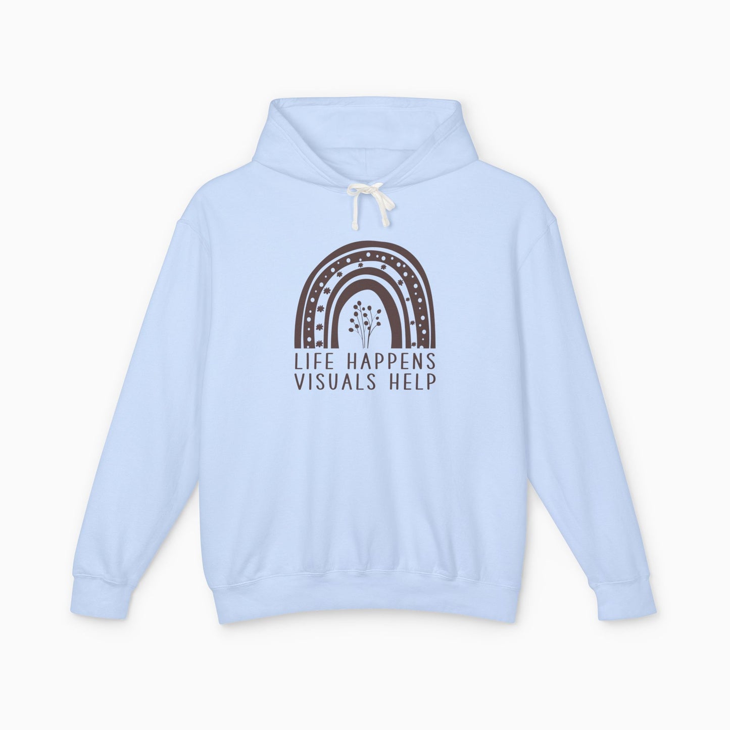 Life Happens Visuals Help Comfort Colors Lightweight Hoodie
