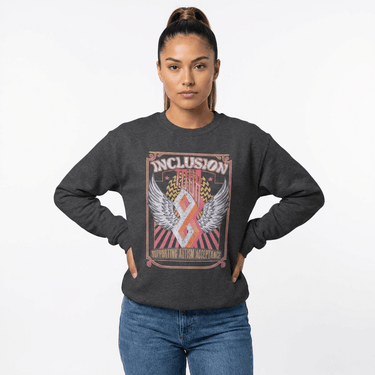 Autism Sweatshirt - Inclusion Tour Tag Free Sweatshirt - Daily Bloom