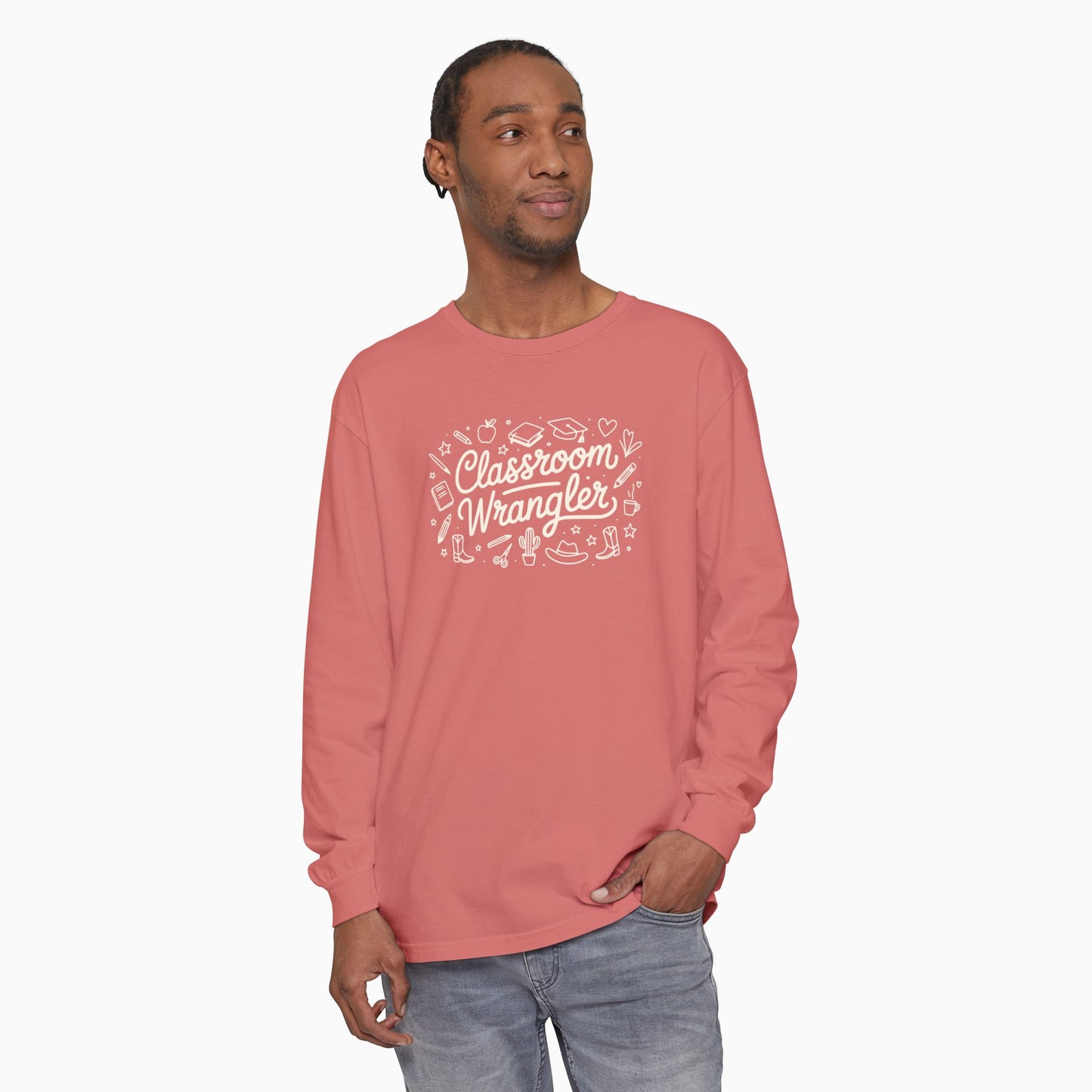 Classroom Wrangler Comfort Colors Long Sleeve T-Shirt