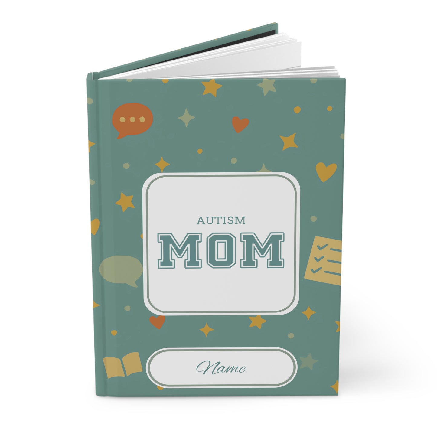 Mothers Day 2025 - Autism Mom College Personalized Hardcover Journal Notebook