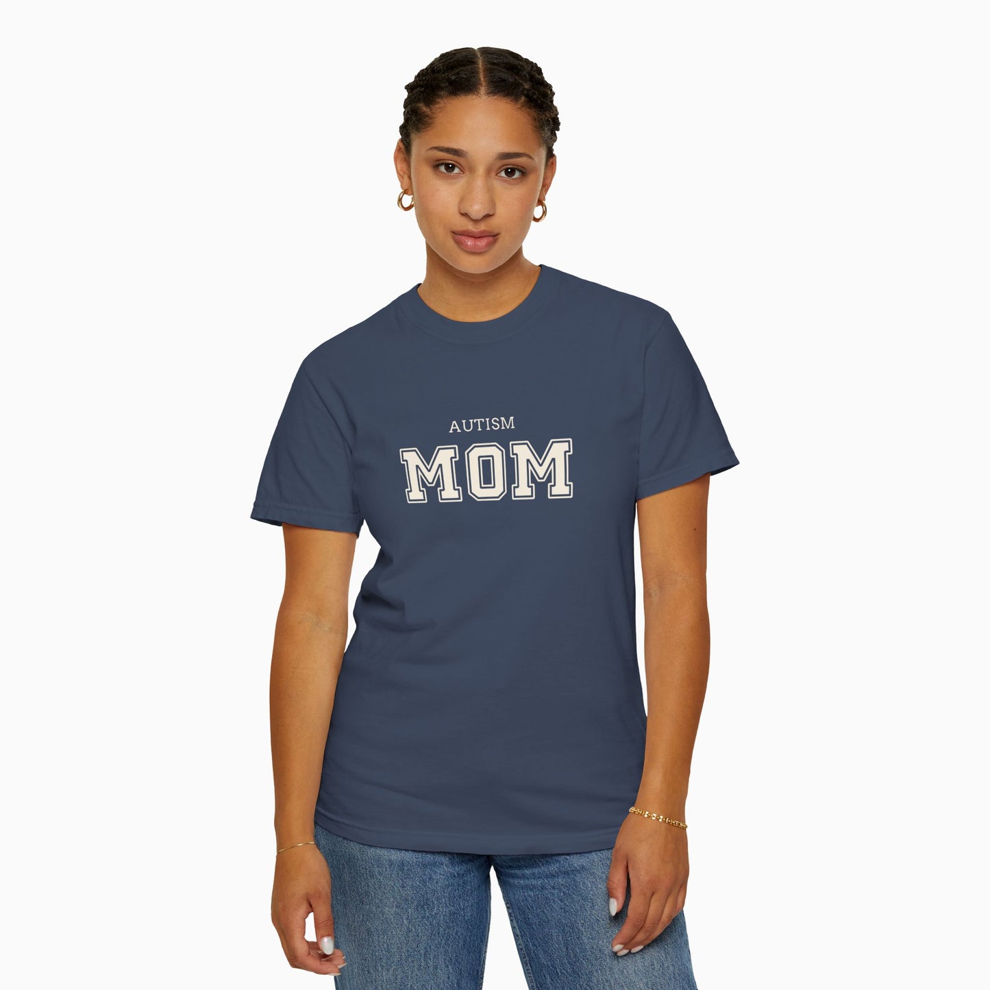 Autism Mom College Comfort Colors Tee