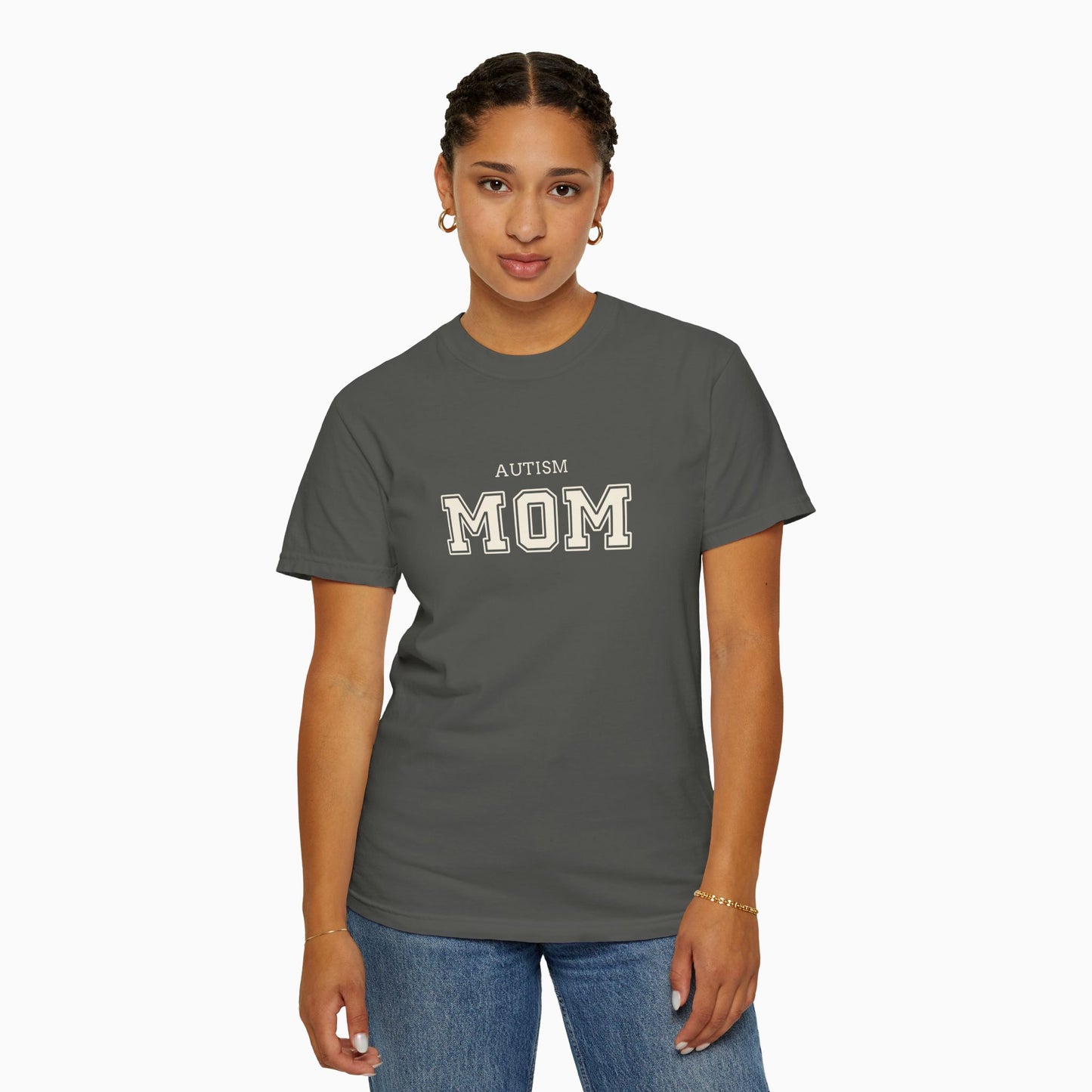 Autism Mom College Comfort Colors Tee
