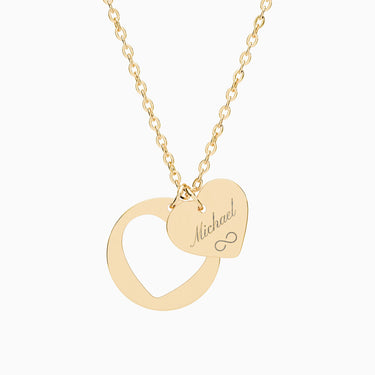 Autism Accessories - Infinitely Loved Heart Necklace with Personalized Name Engraving - Daily Bloom