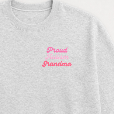 Proud Autism Grandma Sweatshirt Ash sweatshirt, design close-up
