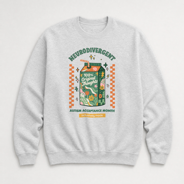 100% Original Thoughts Tag Free Sweatshirt Ash sweatshirt, front