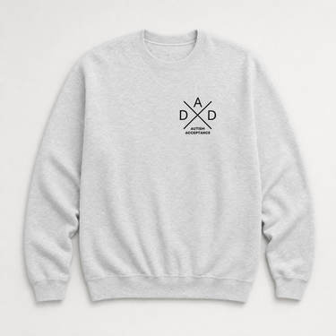 Autism Dad Cross Sweatshirt Ash sweatshirt, front