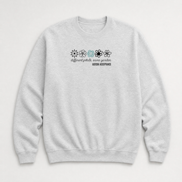 Different Petals Same Garden Flower Sketches Sweatshirt Ash sweatshirt, front