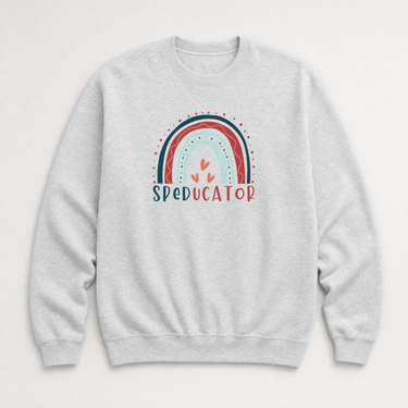 SPEDucator Boho Rainbow Sweatshirt Ash sweatshirt, front