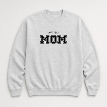 Autism Mom College Sweatshirt Ash sweatshirt, front