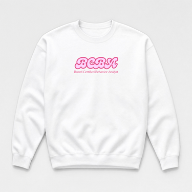 BCBA Groovy Sweatshirt White sweatshirt, front