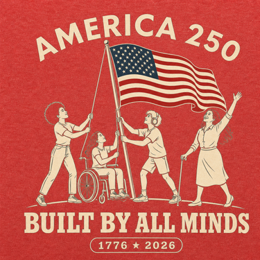 America 250 Built By All Minds Women’s Relaxed V-Neck