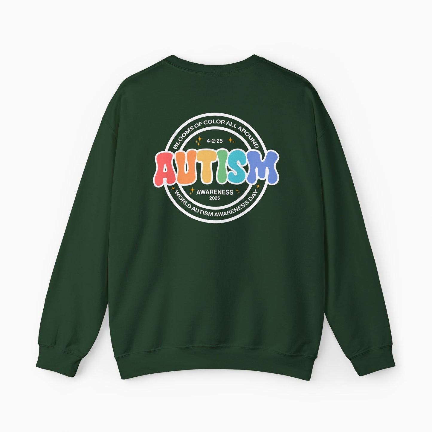 Autism Awareness 2025 - Blooms of Color All Around Sweatshirt