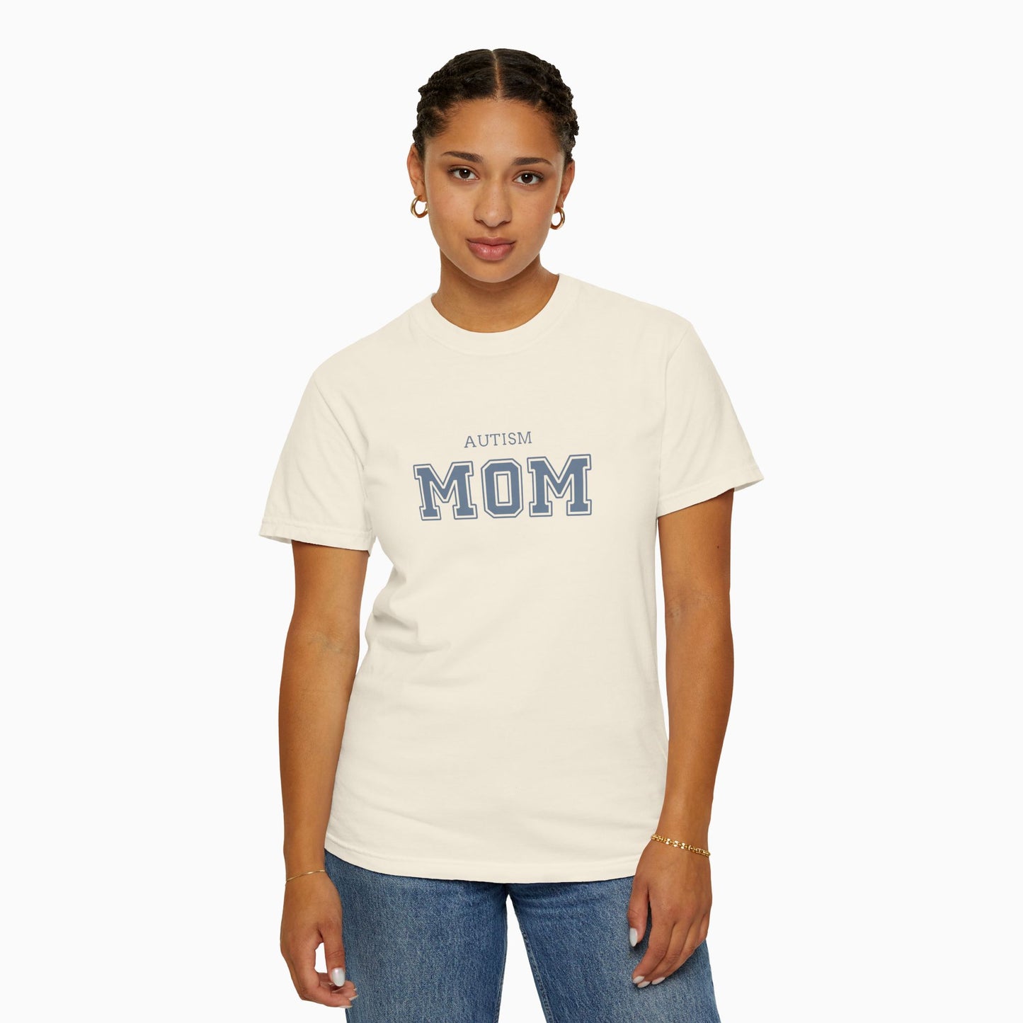 Autism Mom College Comfort Colors Tee