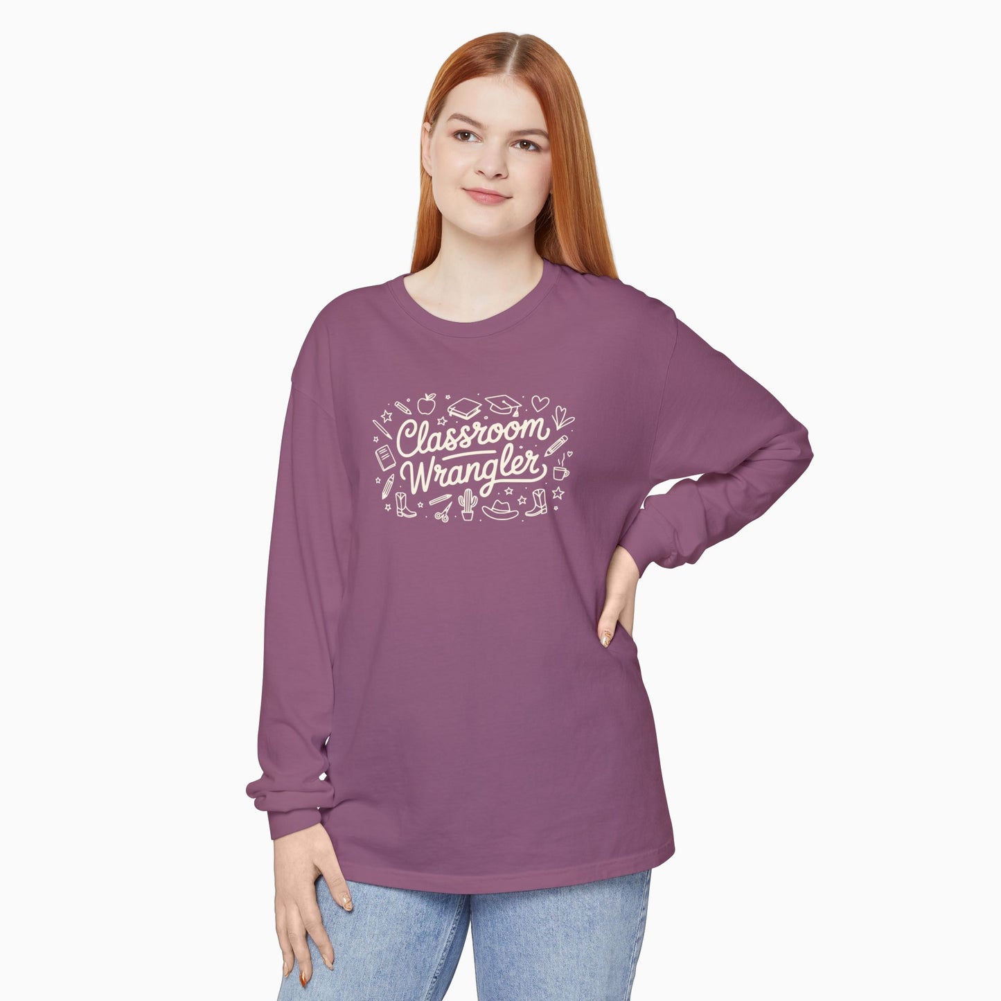 Classroom Wrangler Comfort Colors Long Sleeve T-Shirt