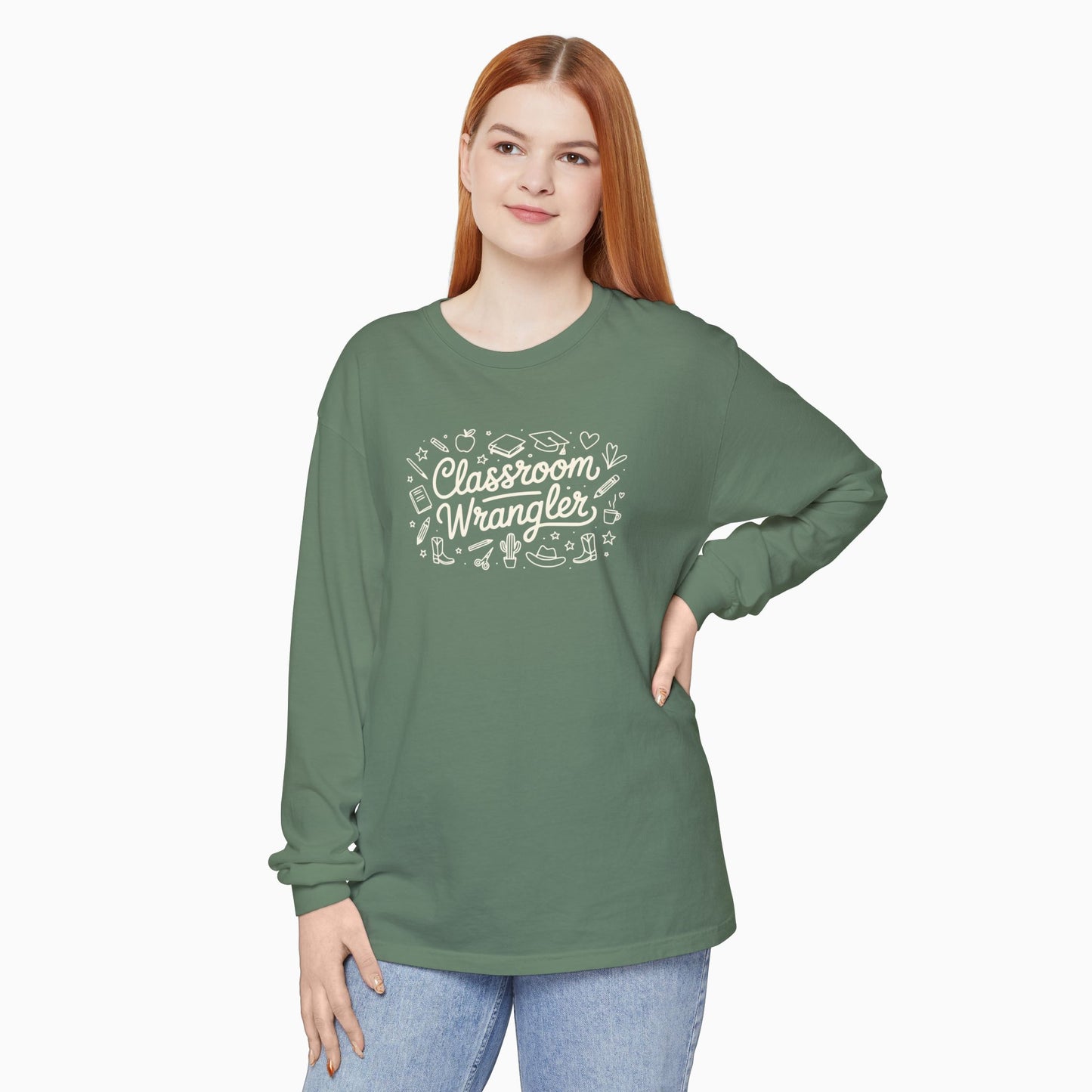 Classroom Wrangler Comfort Colors Long Sleeve T-Shirt