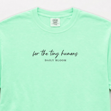 For the Tiny Humans Comfort Colors Tee Island Reef t-shirt, design close-up