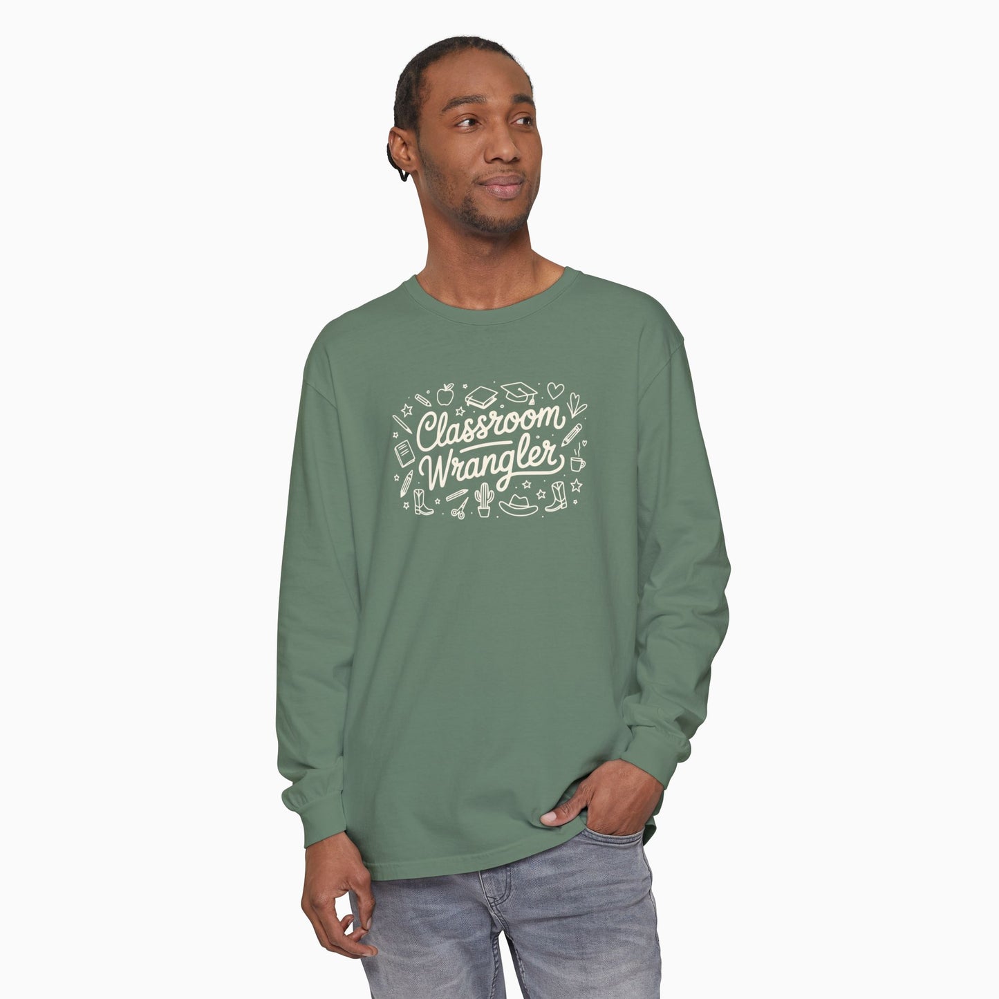 Classroom Wrangler Comfort Colors Long Sleeve T-Shirt