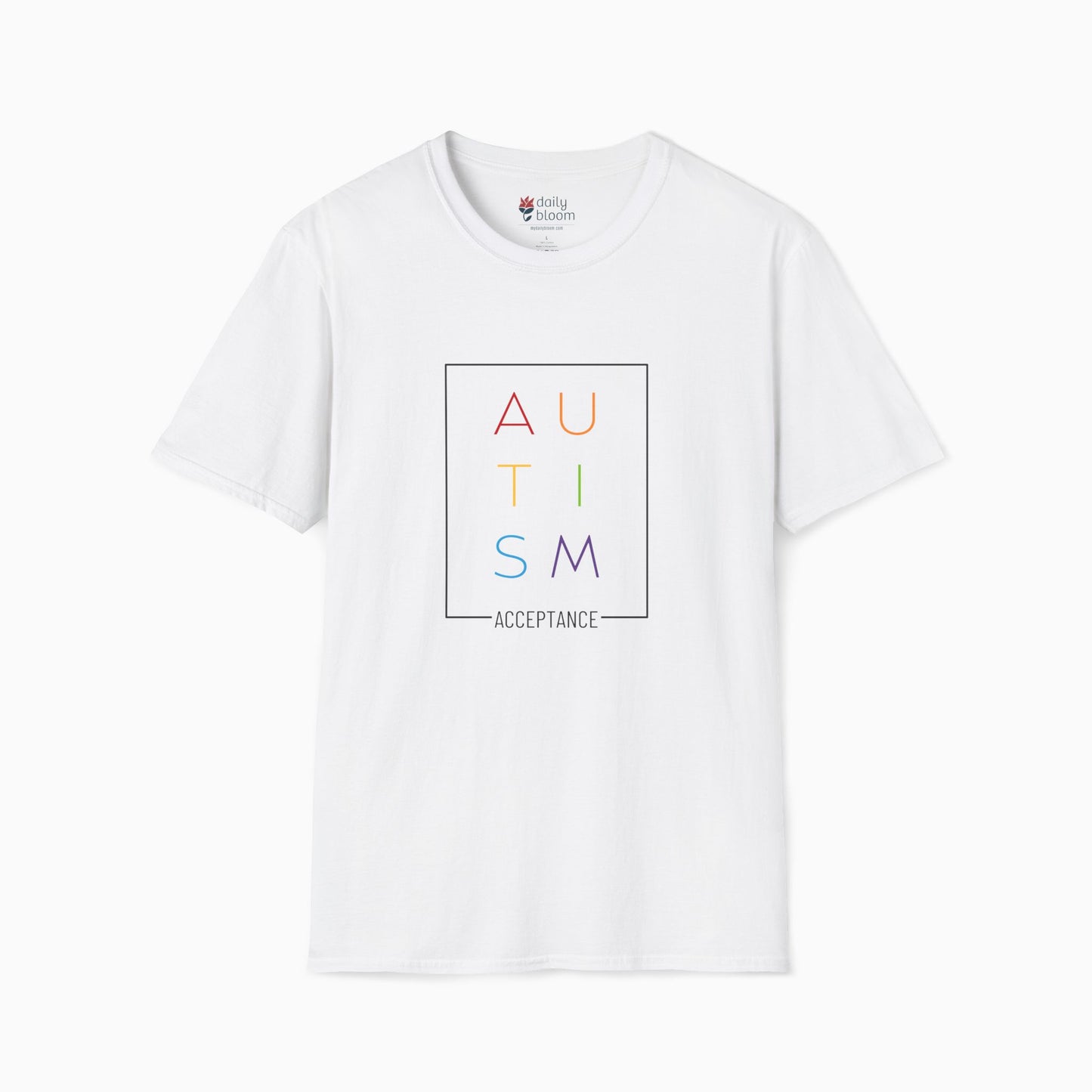 Autism Rainbow Acceptance Box Tee