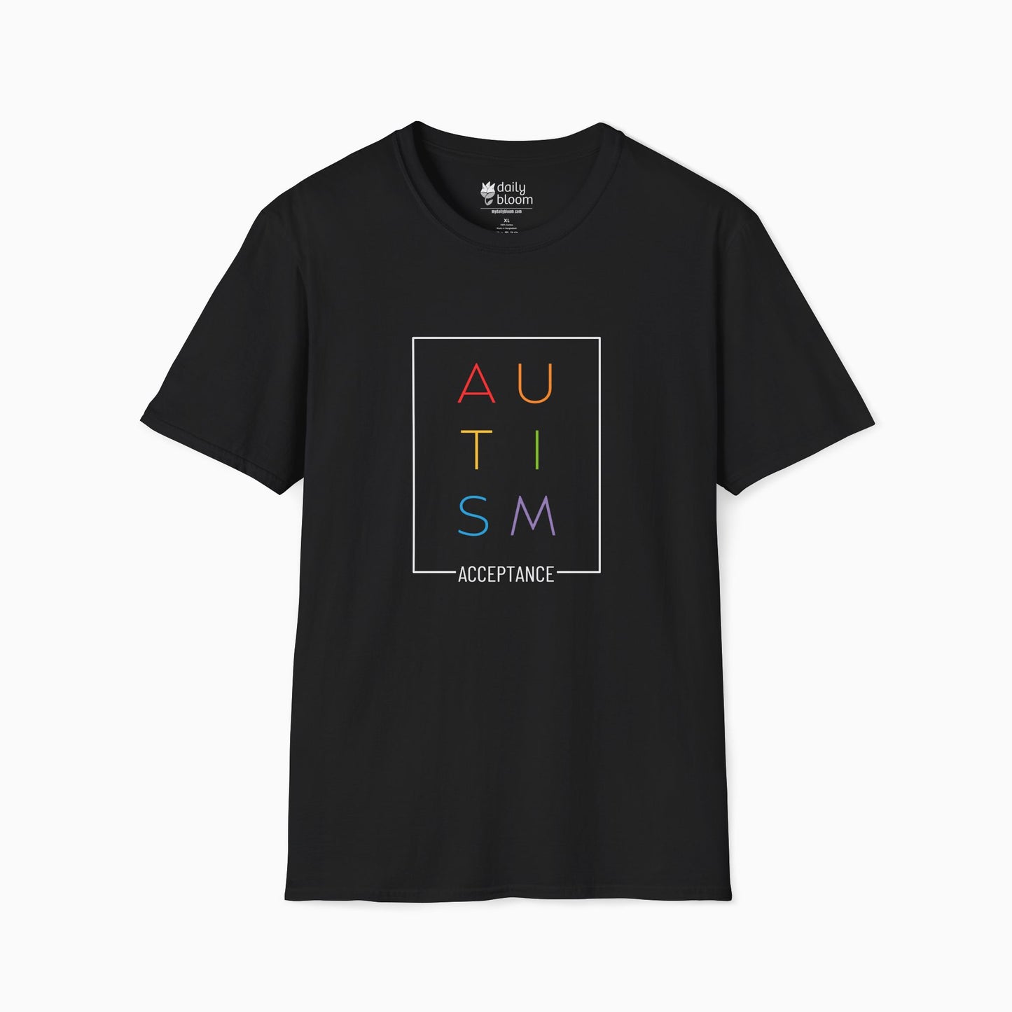 Autism Rainbow Acceptance Box Tee