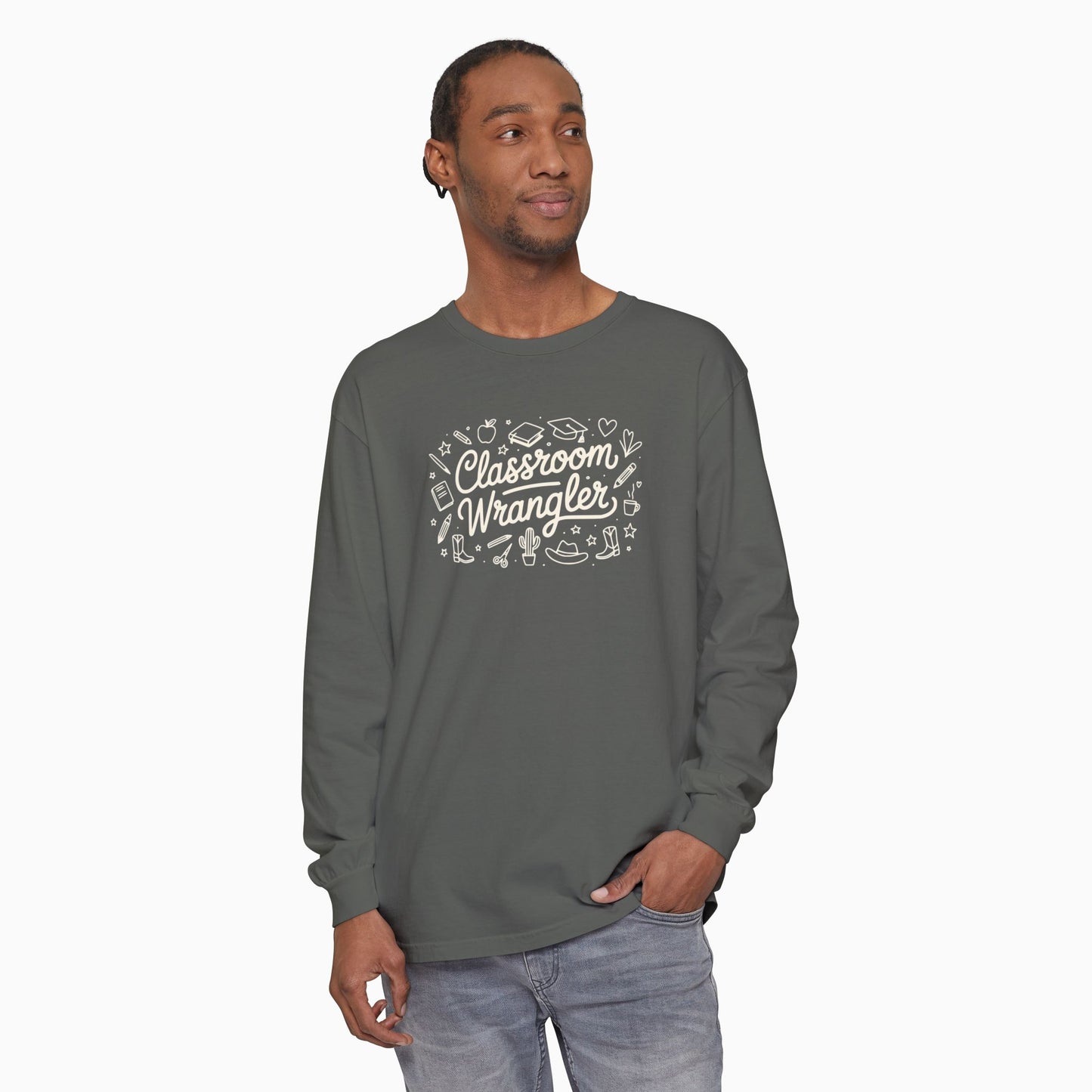Classroom Wrangler Comfort Colors Long Sleeve T-Shirt