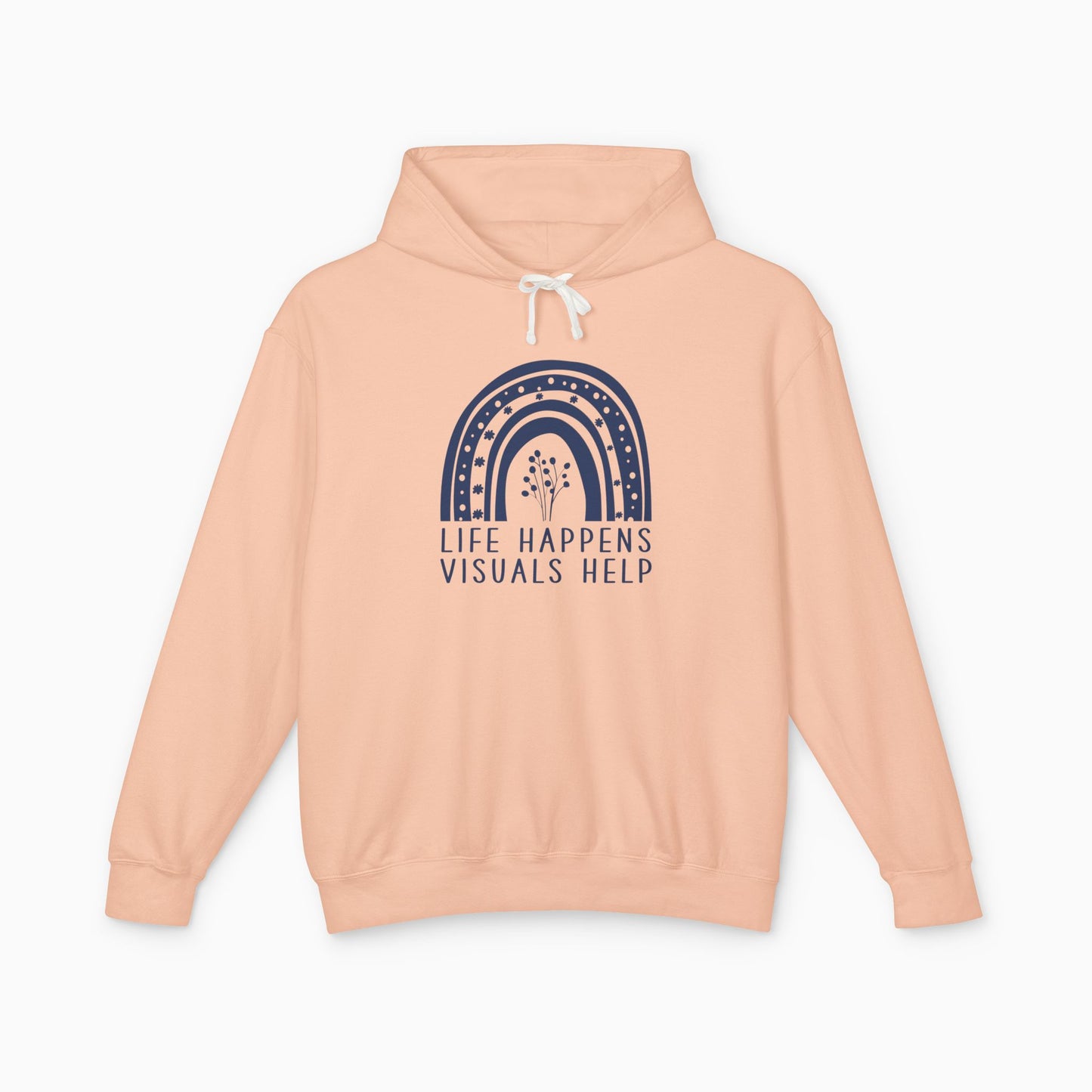 Life Happens Visuals Help Comfort Colors Lightweight Hoodie