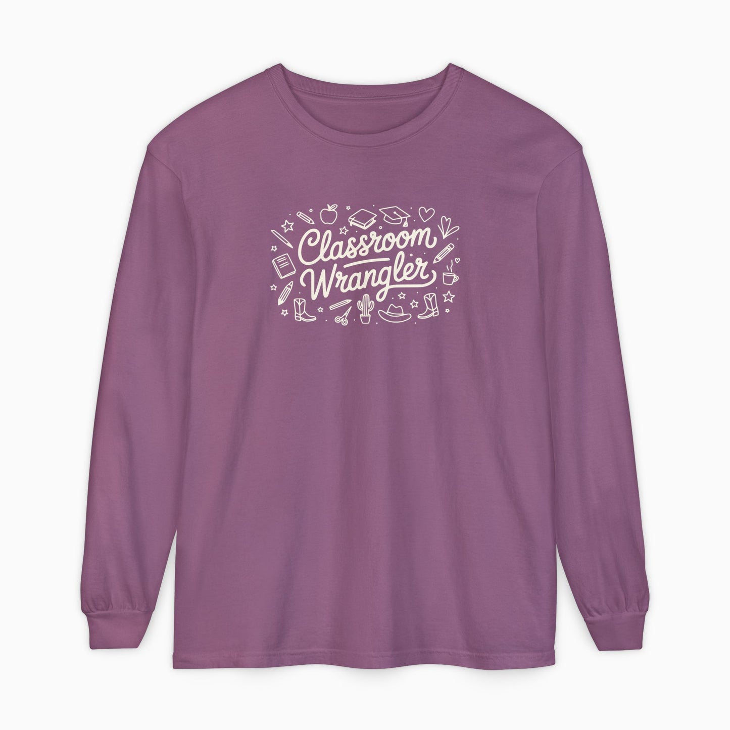 Classroom Wrangler Comfort Colors Long Sleeve T-Shirt