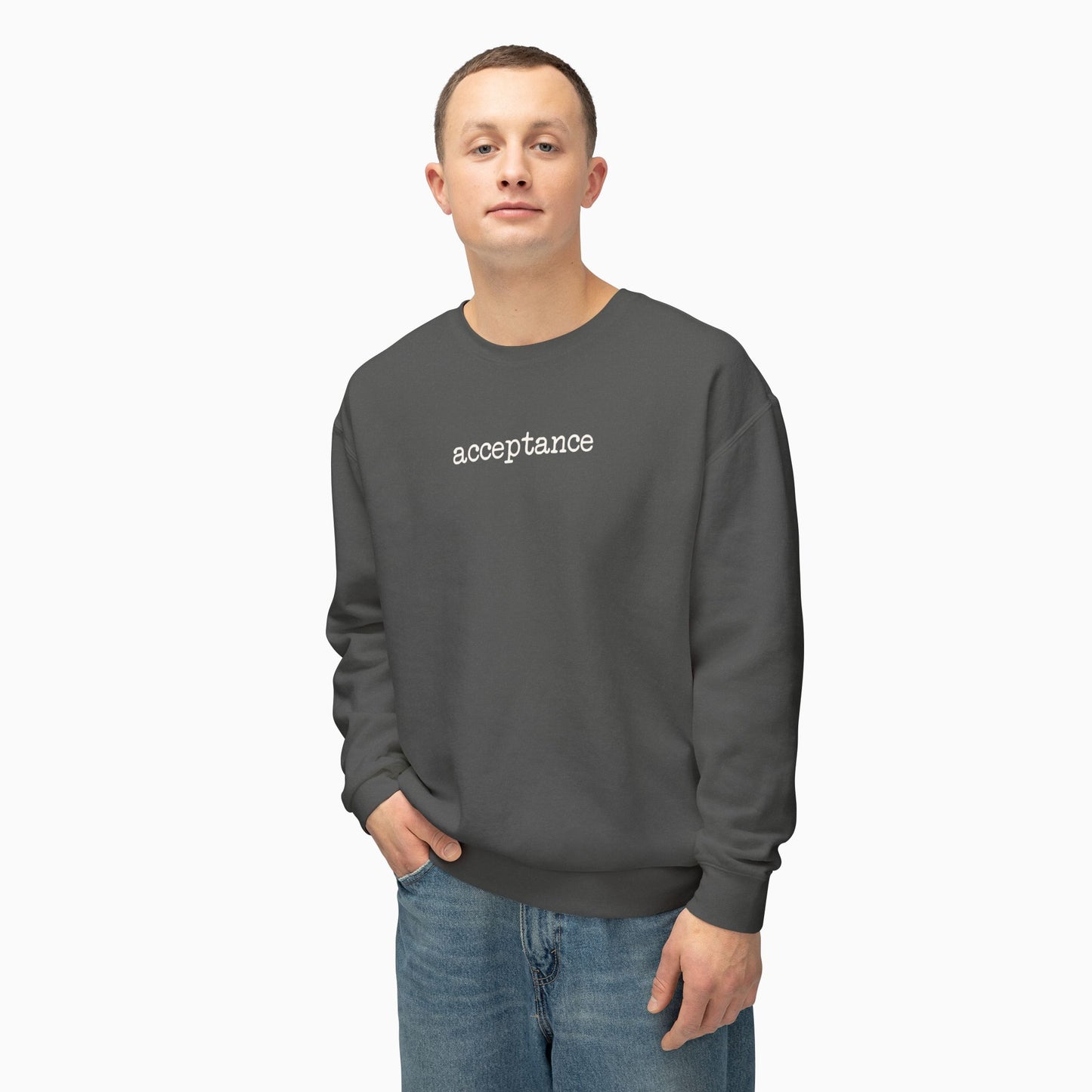 Acceptance Statement Comfort Colors Lightweight Sweatshirt