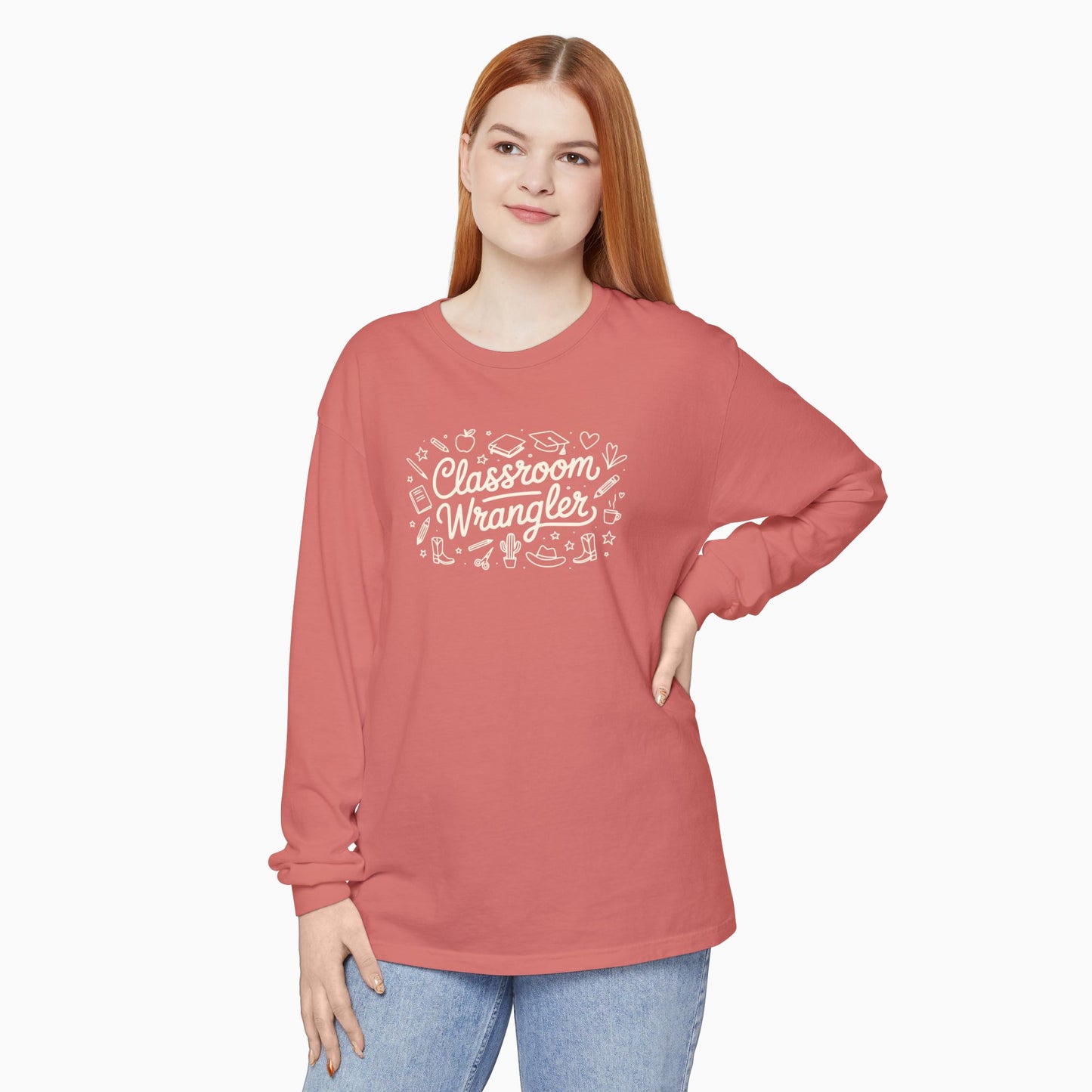 Classroom Wrangler Comfort Colors Long Sleeve T-Shirt